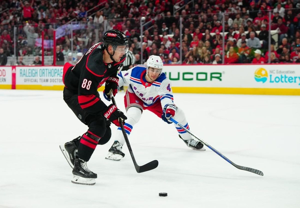 OT win moves Rangers to brink of sweeping Hurricanes